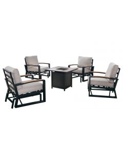 Halle Fire Pit Chat Set